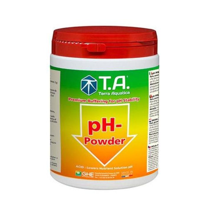 Terra Aquatica Ph- Powder, jauhe 275g Jauhe pH-arvon alentamiseen. Terra Aquatica Ph- Powder, jauhe 275g Jauhe pH-arvon alentamiseen.