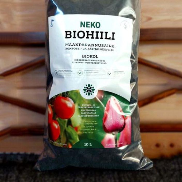 BioProffa Biohiili Nero 50l Biohiili Nero on luomutuotantoon hyvaksytty, yleiskayttoinen kotimainen tuote.