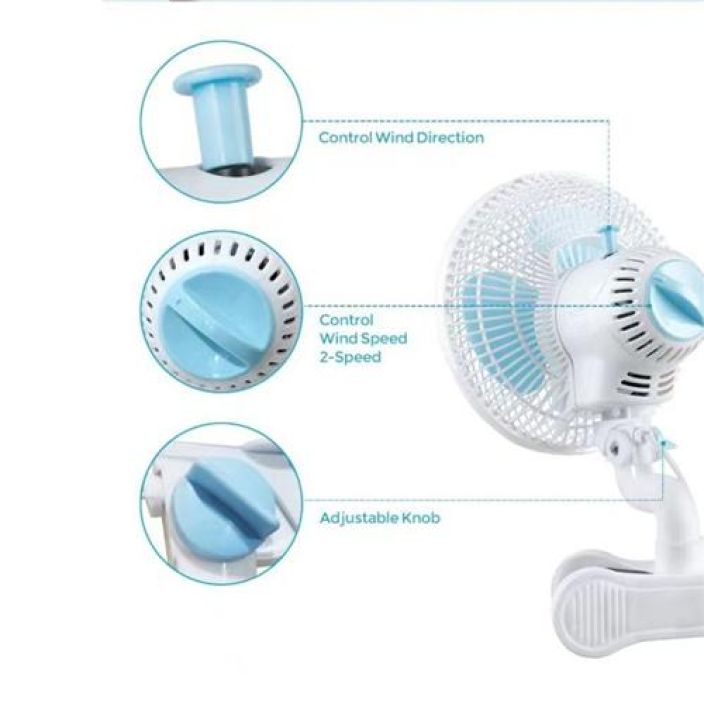 Klipsi-tuuletin, Climatek 20 cm, oskilloiva tuotekuva 2