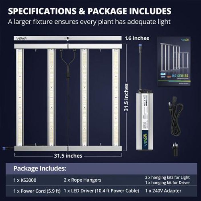 Valaisin, LED-, ViparSpectra KS3000 320W tuotekuva 5