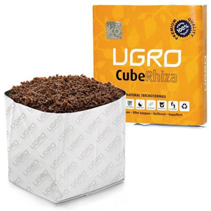 Ugro Cube4 Rhiza kookoskuituharkko 800ml Helppokayttoinen idastysblokki kookoskuidusta