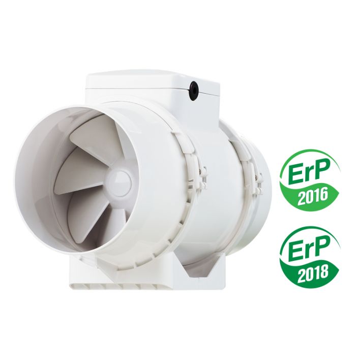 Vents TT 125mm 150/214m³/h Kytketty europlugi ja 2-nopeutta katkaisijalla, 150/214m³/h. 41W