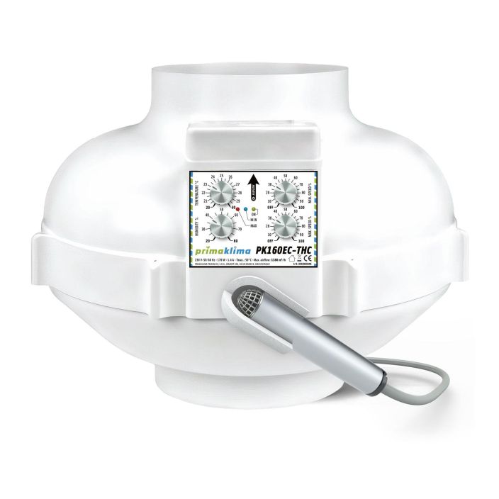 Prima Klima EC-THC ø 160mm Termostaatilla ja portaattomalla puhallustehon saadolla varustettu tehokas ja laadukas Prima Klima EC-THC ø 160mm Termostaatilla ja portaattomalla puhallustehon saadolla varustettu tehokas ja laadukas